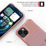 Gumový kryt Magnetic Wallet pro iPhone 14 - Růžově zlatá