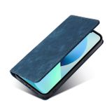 Peněženkové kožené pouzdro Brush pro Samsung Galaxy A73 5G - Modrá