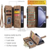 Multifunkční peněženkové pouzdro CaseMe na Samsung Galaxy Z Fold5 - Hnědá