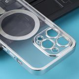 Gumový kryt ELECTROPLATING na iPhone 14 Pro - Stříbrná
