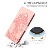 Peňeženkové kožené pouzdro TIGER na iPhone 14 Pro - Ružová