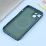 Gumový kryt Liquid Silicone pro iPhone 14 Plus - Tmavě zelená