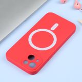 Gumový kryt Liquid Silicone pro iPhone 14 Plus - Červená