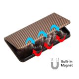 Peňeženkové kožené pouzdro MAGNETIC na iPhone 14 Pro - Hnedá