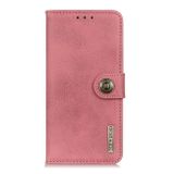 Peňaženkové kožené puzdro KHAZNEH na Samsung Galaxy A51 5G -Ružová