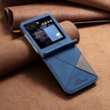 Kožený kryt Rhombus Samsung Galaxy Z Flip 5 - Modrá