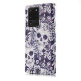 Peněženkové pouzdro na Samsung S20 Ultra - 3D Pattern -Skull Flower