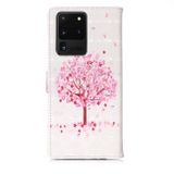 Peněženkové pouzdro na Samsung S20 Ultra - 3D Pattern -růžový strom