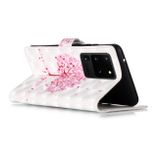 Peněženkové pouzdro na Samsung S20 Ultra - 3D Pattern -růžový strom