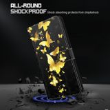 Peňeženkové 3D puzdro PAINTING pro Motorola Moto G62 5G - Zlatý motýl