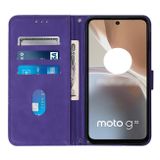 Pěneženkové kožené pouzdro CROSSBODY pro Motorola Moto G32 - Fialová
