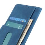 Peněženkové kožené pouzdro KHAZNEH Retro na Honor X8 5G/X6 - Modrá