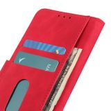 Peněženkové kožené pouzdro KHAZNEH Retro na Honor X8 5G/X6 - Červená