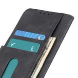 Peněženkové kožené pouzdro KHAZNEH Retro pro Motorola Moto E22i - Černá