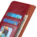 Peněženkové kožené pouzdro NAPPA pro Motorola Moto E22i - Červená