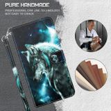 Peňeženkové 3D puzdro PAINTING pro Honor X8 4G – Vlk