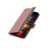 Peněženkové kožené pouzdro Twill Texture na Oppo A57 / A57s - Růžová