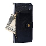 Peněženkové kožené pouzdro Zipper Bag na Oppo A57/A57s - Černá