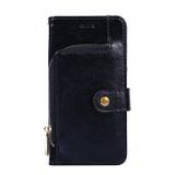 Peněženkové kožené pouzdro Zipper Bag na Oppo A57/A57s - Černá