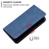 Peňeženkové kožené pouzdro MAGNETIC pro Samsung Galaxy S23 Ultra 5G – Modrá