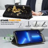 Peňeženkové 3D puzdro PAINTED pro Samsung Galaxy A04s - Zlatý motýl