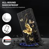 Peňeženkové 3D puzdro PAINTED pro Honor X8 4G – Zlatý motýl