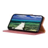 Peněženkové kožené pouzdro KHAZNEH pro Samsung Galaxy A14 4G/5G - Růžová
