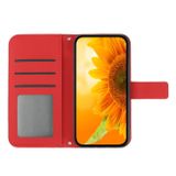 Peněženkové kožené pouzdro Sun Flower pro Samsung Galaxy A73 5G - Červená