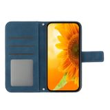 Peněženkové kožené pouzdro Sun Flower pro Samsung Galaxy A73 5G - Inkoustově modrá