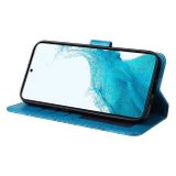 Peňeženkové kožené pouzdro SUNFLOWER pro Samsung Galaxy S23 5G – Modrá