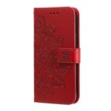 Peňeženkové kožené pouzdro 7-PETAL pro Samsung Galaxy S23 5G – Červená