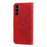 Peňeženkové kožené pouzdro 7-PETAL pro Samsung Galaxy S23 5G – Červená