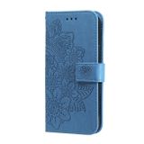 Peňeženkové kožené pouzdro 7-PETAL pro Samsung Galaxy S23 5G – Modrá