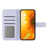 Peněženkové kožené pouzdro Sun Flower pro Motorola Edge 20 Lite - Fialová