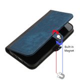 Peněženkové kožené pouzdro Side Buckle Double na Motorola Moto E20/E30/E40 - Royal Blue