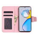 Peněženkové kožené pouzdro CRYSTAL pro Samsung Galaxy A04s - Růžová