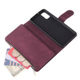Peněženkové kožené pouzdro pro Samsung Galaxy A41-Peňaženka/vínově rudá