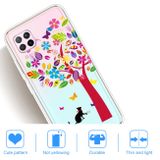 Gumový kryt na Huawei P40 Lite  - Shockproof Painted Transparent -Tree and Cat