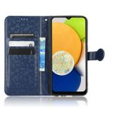 Peněženkové kožené pouzdro HONEYCOMB pro Samsung Galaxy A03 - Modrá