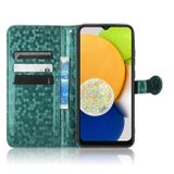 Peněženkové kožené pouzdro HONEYCOMB pro Samsung Galaxy A03 - Zelená
