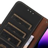 Peňeženkové kožené pouzdro GENUINE pro Samsung Galaxy A54 5G – Černá
