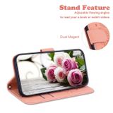 Peňeženkové kožené pouzdro BUTTERFLY ROSE pro Samsung Galaxy S23 5G – Růžová