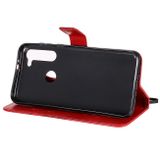 Peňaženkové kožené pouzdro BUTTERFLIES na Motorola Moto G8 Power -  červená