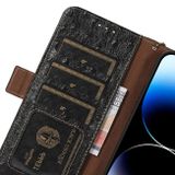 Peněženkové kožené pouzdro OSTRICH pro Samsung Galaxy A34 5G - Černá