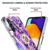 Gumový kryt SPLICING pro Samsung Galaxy A14 4G/5G - Tmavě fialová