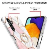 Gumový kryt SPLICING pro Samsung Galaxy A14 4G/5G - Růžovo bílá