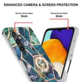 Gumový kryt SPLICING pro Samsung Galaxy A14 4G/5G - Modro zelená