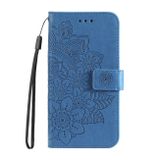Peněženkové kožené pouzdro 7-PETAL pro Samsung Galaxy A34 5G - Modrá