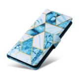 Peněženkové kožené pouzdro BRONZING pro Samsung Galaxy A14 4G/5G - Modrá