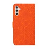 Peněženkové kožené pouzdro ETHNIC pro Samsung Galaxy A34 5G - Oranžová